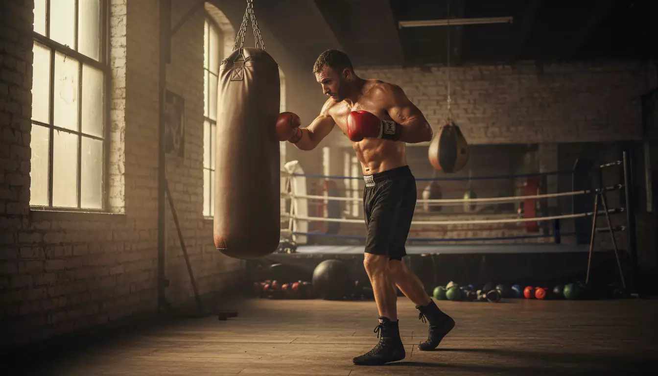 Konzentrierter Boxer beim Training – Strategien für erfolgreiche Boxwetten